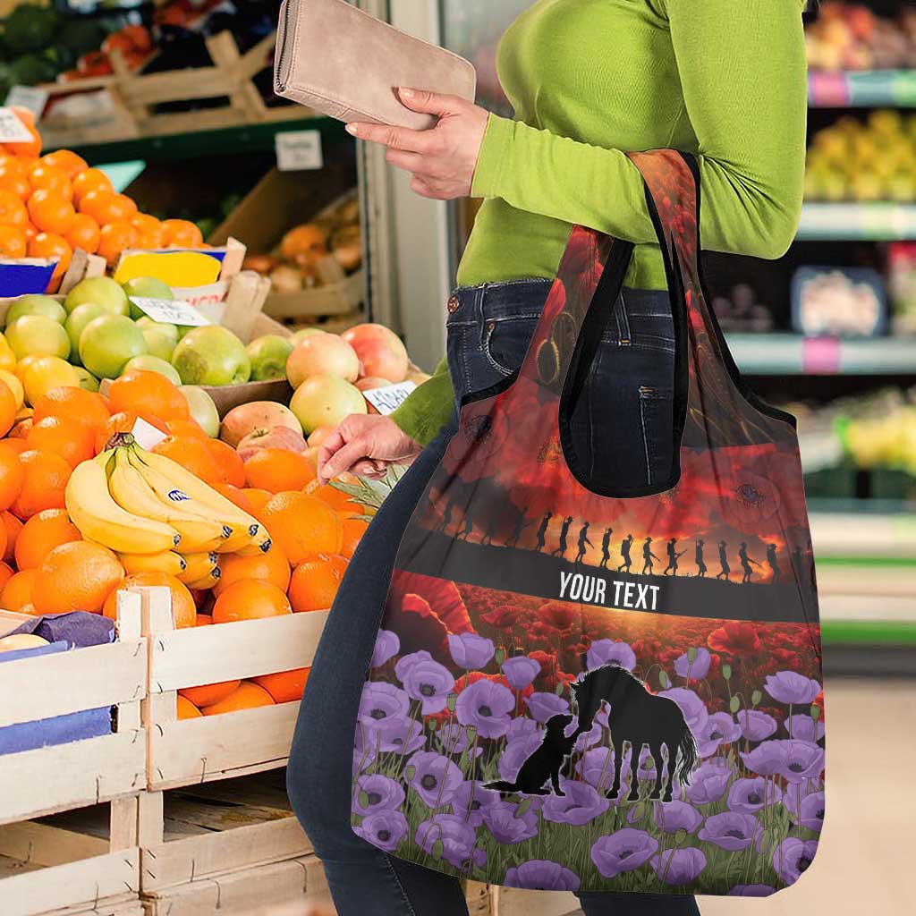 Personalised ANZAC Day Grocery Bag Remembering the Animals of War
