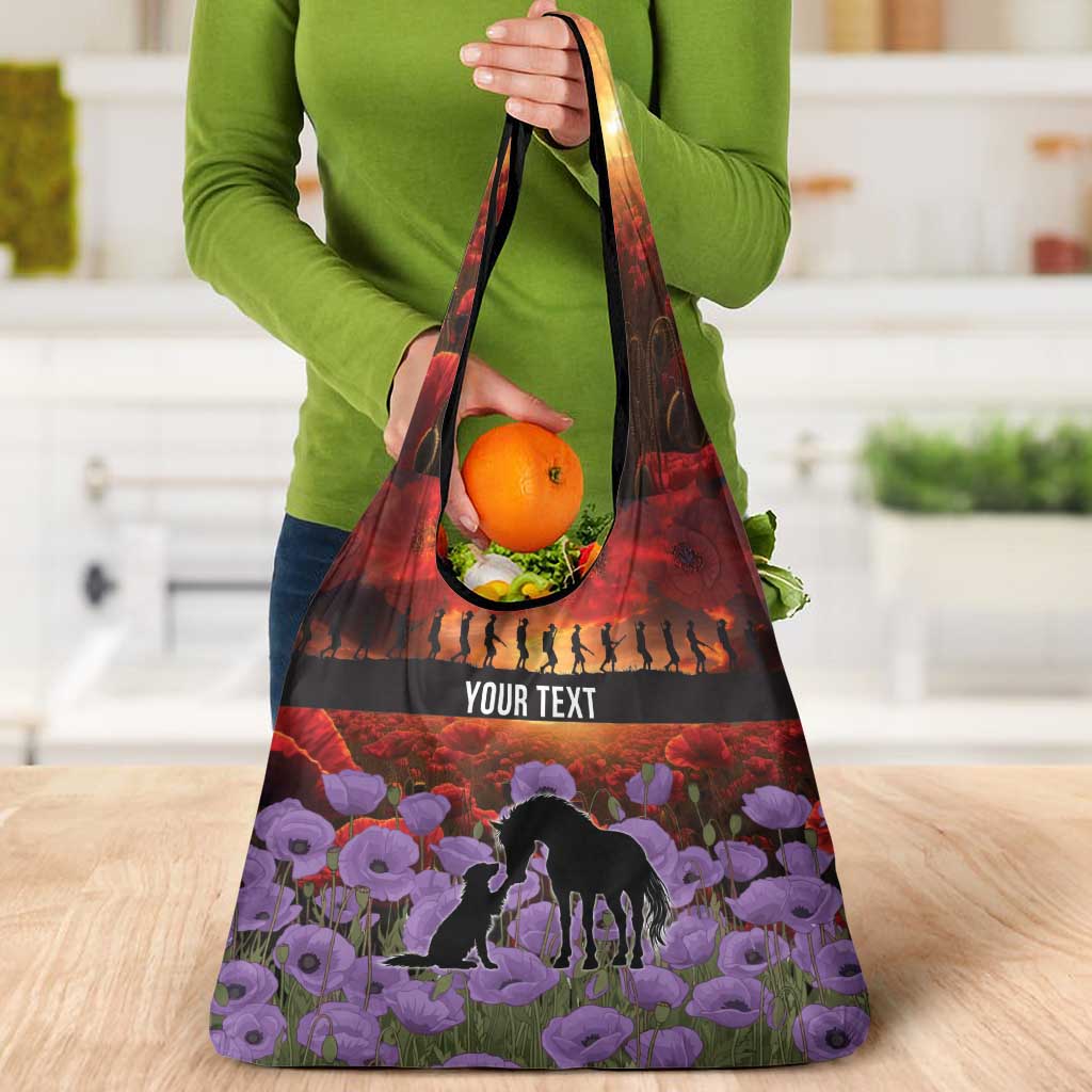 Personalised ANZAC Day Grocery Bag Remembering the Animals of War