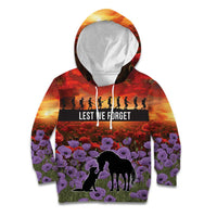 Personalised ANZAC Day Kid Hoodie Remembering the Animals of War