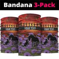 Personalised ANZAC Day Neck Gaiter Remembering the Animals of War