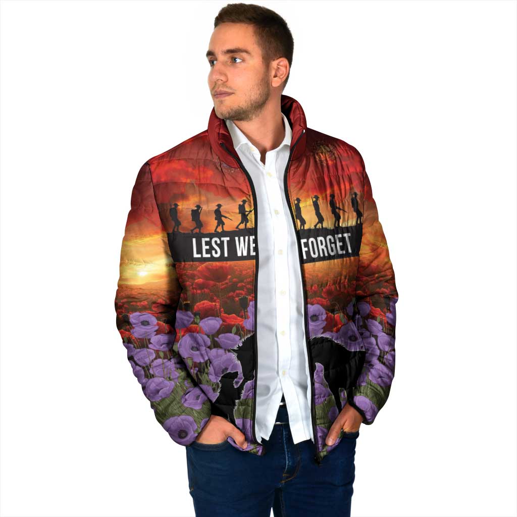 Personalised ANZAC Day Padded Jacket Remembering the Animals of War