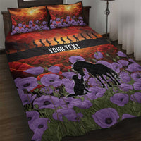 Personalised ANZAC Day Quilt Bed Set Remembering the Animals of War