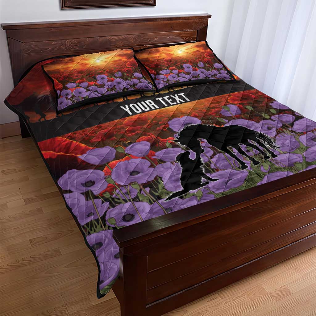 Personalised ANZAC Day Quilt Bed Set Remembering the Animals of War