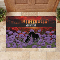 Personalised ANZAC Day Rubber Doormat Remembering the Animals of War