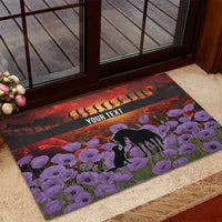 Personalised ANZAC Day Rubber Doormat Remembering the Animals of War