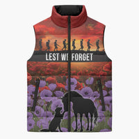 Personalised ANZAC Day Sleeveless Puffer Jacket Remembering the Animals of War