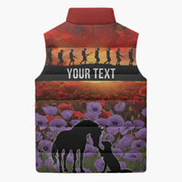 Personalised ANZAC Day Sleeveless Puffer Jacket Remembering the Animals of War