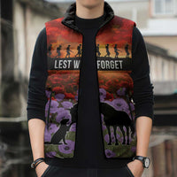 Personalised ANZAC Day Sleeveless Puffer Jacket Remembering the Animals of War