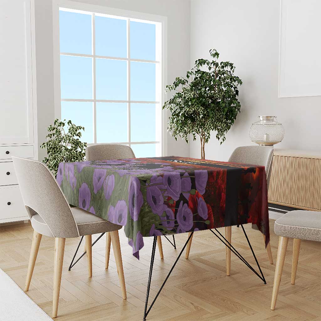 Personalised ANZAC Day Tablecloth Remembering the Animals of War LT19 - Polynesian Pride