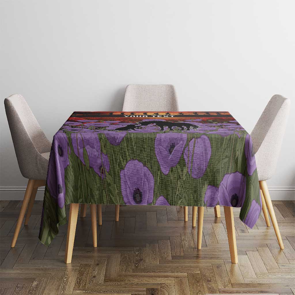 Personalised ANZAC Day Tablecloth Remembering the Animals of War LT19 - Polynesian Pride