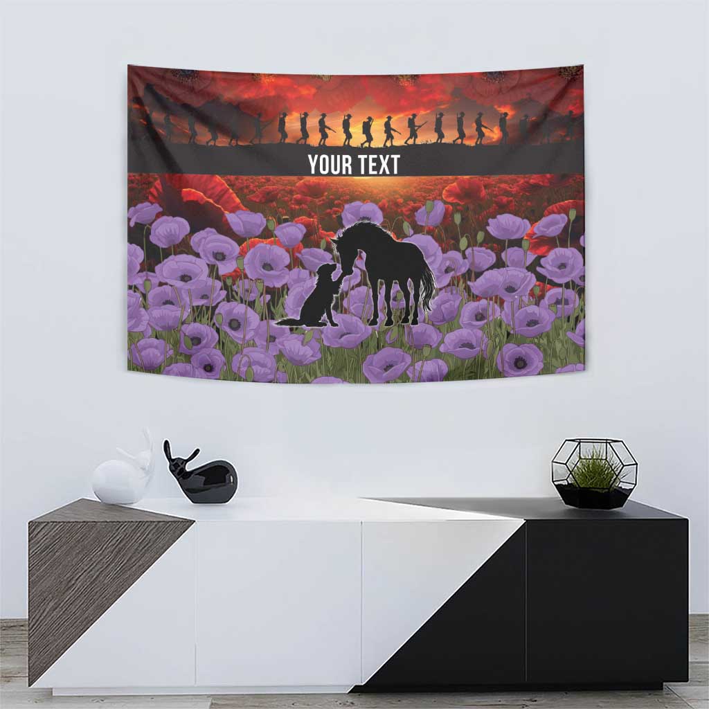 Personalised ANZAC Day Tapestry Remembering the Animals of War LT19 - Polynesian Pride