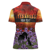 Personalised ANZAC Day Women Polo Shirt Remembering the Animals of War LT19 - Polynesian Pride