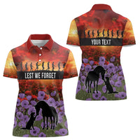 Personalised ANZAC Day Women Polo Shirt Remembering the Animals of War LT19 - Polynesian Pride