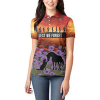 Personalised ANZAC Day Women Polo Shirt Remembering the Animals of War LT19 - Polynesian Pride