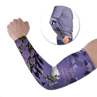 ANZAC Day Arm Sleeves Lest We Forget the Animals Too LT19 Set of 2 Purple - Polynesian Pride