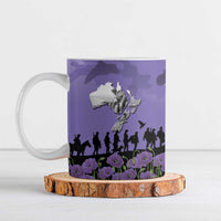 ANZAC Day Ceramic Mug Lest We Forget the Animals Too