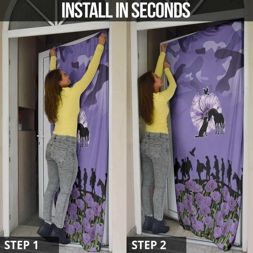 ANZAC Day Door Cover Lest We Forget the Animals Too