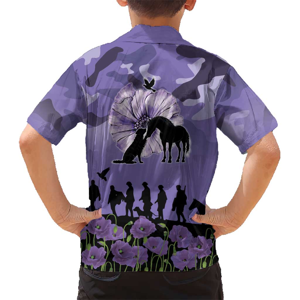 ANZAC Day Hawaiian Shirt Lest We Forget the Animals Too