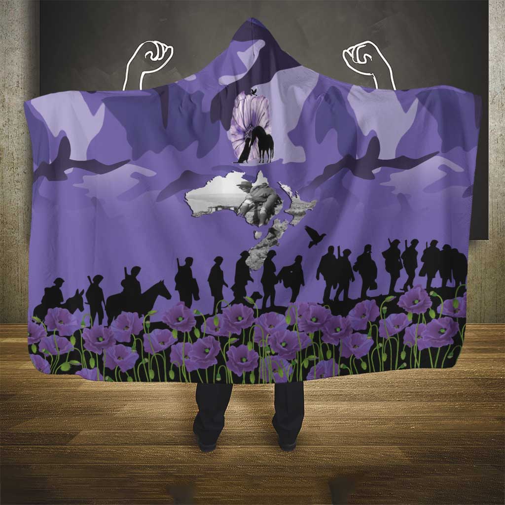 ANZAC Day Hooded Blanket Lest We Forget the Animals Too