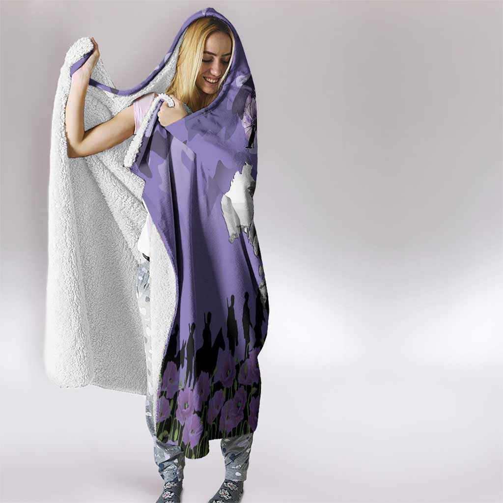 ANZAC Day Hooded Blanket Lest We Forget the Animals Too