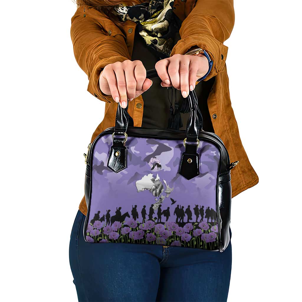 ANZAC Day Shoulder Handbag Lest We Forget the Animals Too