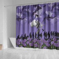ANZAC Day Shower Curtain Lest We Forget the Animals Too