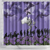 ANZAC Day Shower Curtain Lest We Forget the Animals Too