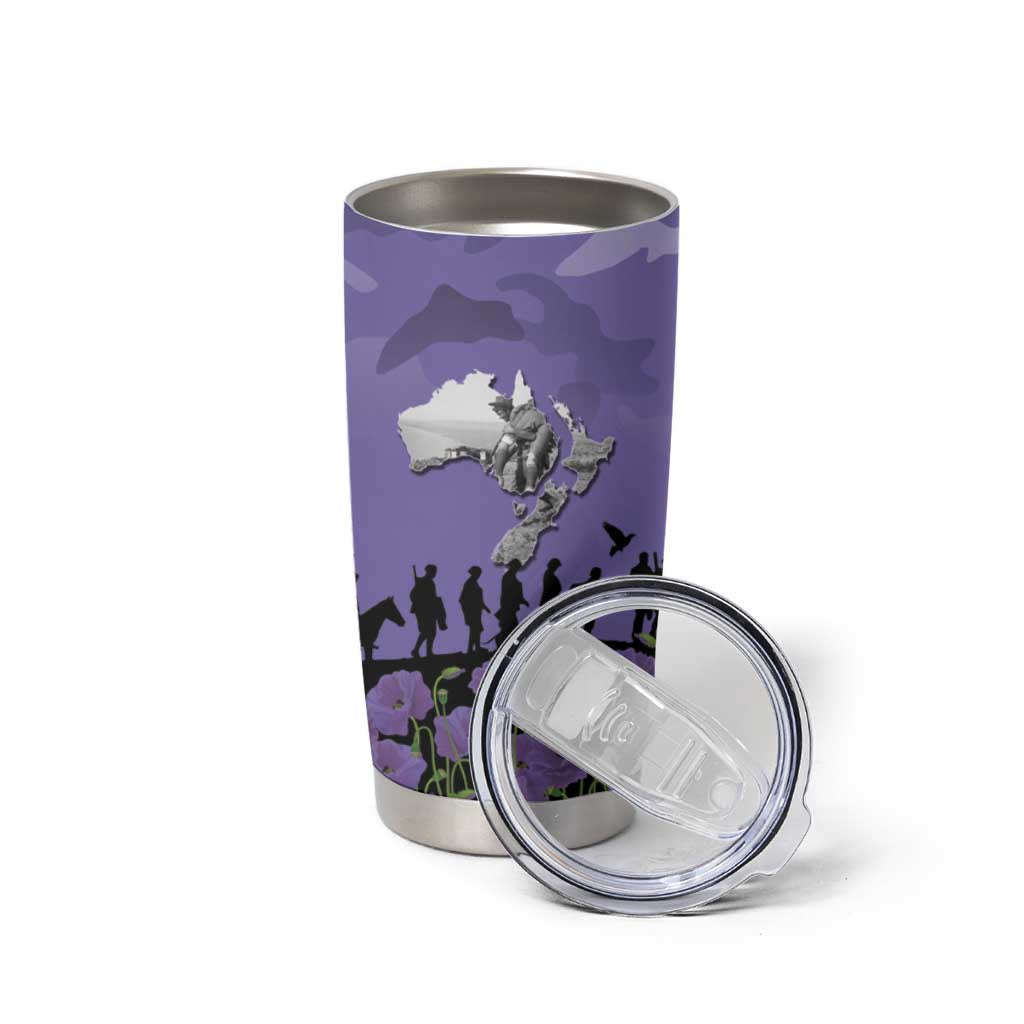ANZAC Day Tumbler Cup Lest We Forget the Animals Too