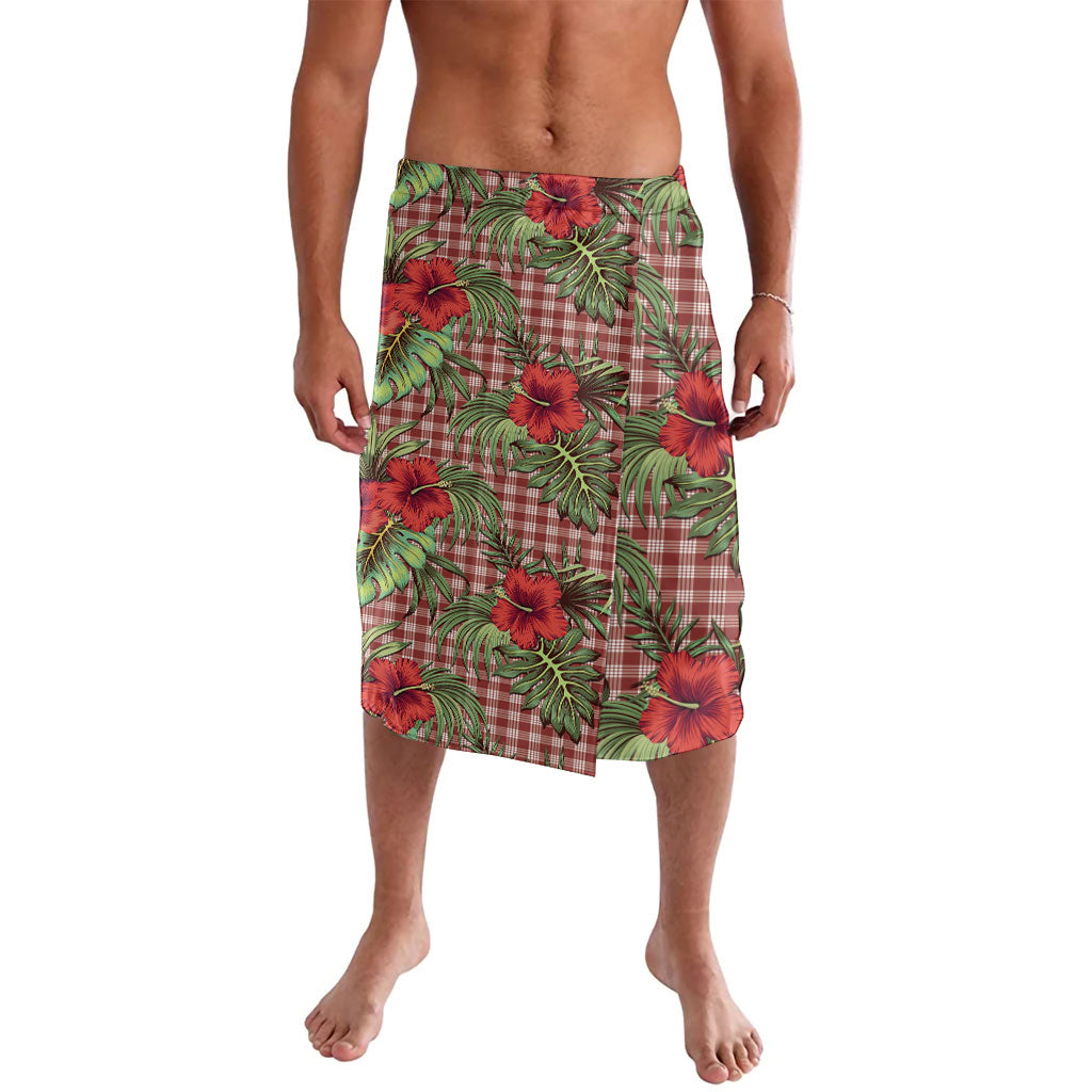 Vintage Hawaii Hibiscus Palaka Lavalava Red Color LT19 Red - Polynesian Pride