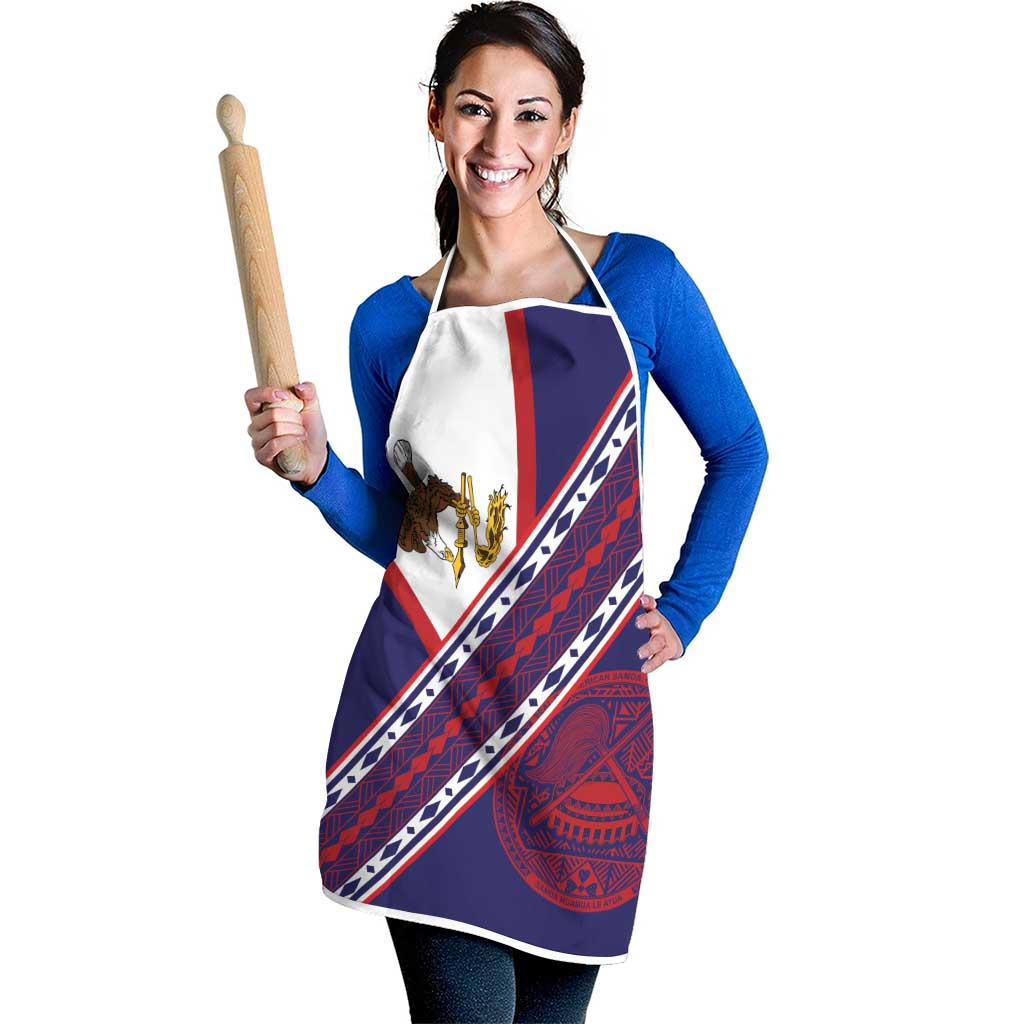 American Samoa Flag Day Apron Polynesian Tribal Tattoo Eagle Art LT19 - Polynesian Pride