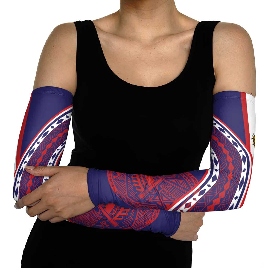 American Samoa Flag Day Arm Sleeves Polynesian Tribal Tattoo Eagle Art LT19 - Polynesian Pride