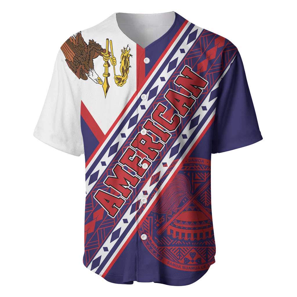 American Samoa Flag Day Baseball Jersey Polynesian Tribal Tattoo Eagle Art