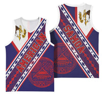 American Samoa Flag Day Basketball Jersey Polynesian Tribal Tattoo Eagle Art LT19 - Polynesian Pride