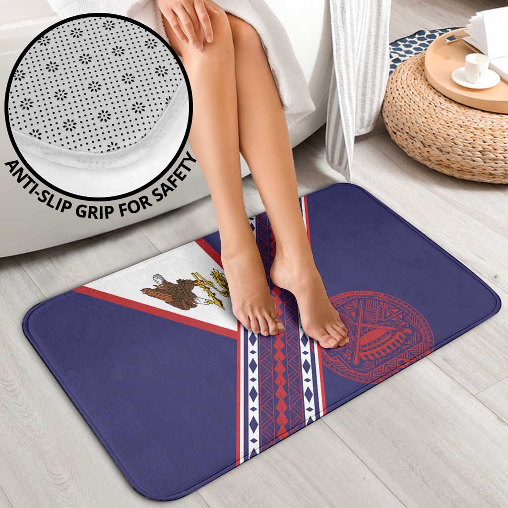 American Samoa Flag Day Bathroom Set Polynesian Tribal Tattoo Eagle Art LT19 - Polynesian Pride
