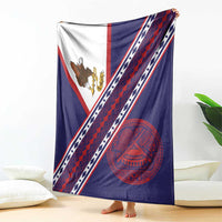American Samoa Flag Day Blanket Polynesian Tribal Tattoo Eagle Art LT19 - Polynesian Pride