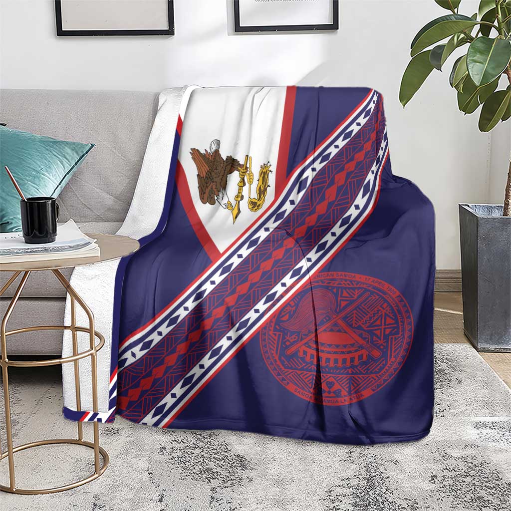American Samoa Flag Day Blanket Polynesian Tribal Tattoo Eagle Art LT19 - Polynesian Pride