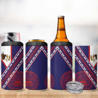American Samoa Flag Day 4 in 1 Can Cooler Tumbler Polynesian Tribal Tattoo Eagle Art LT19 - Polynesian Pride