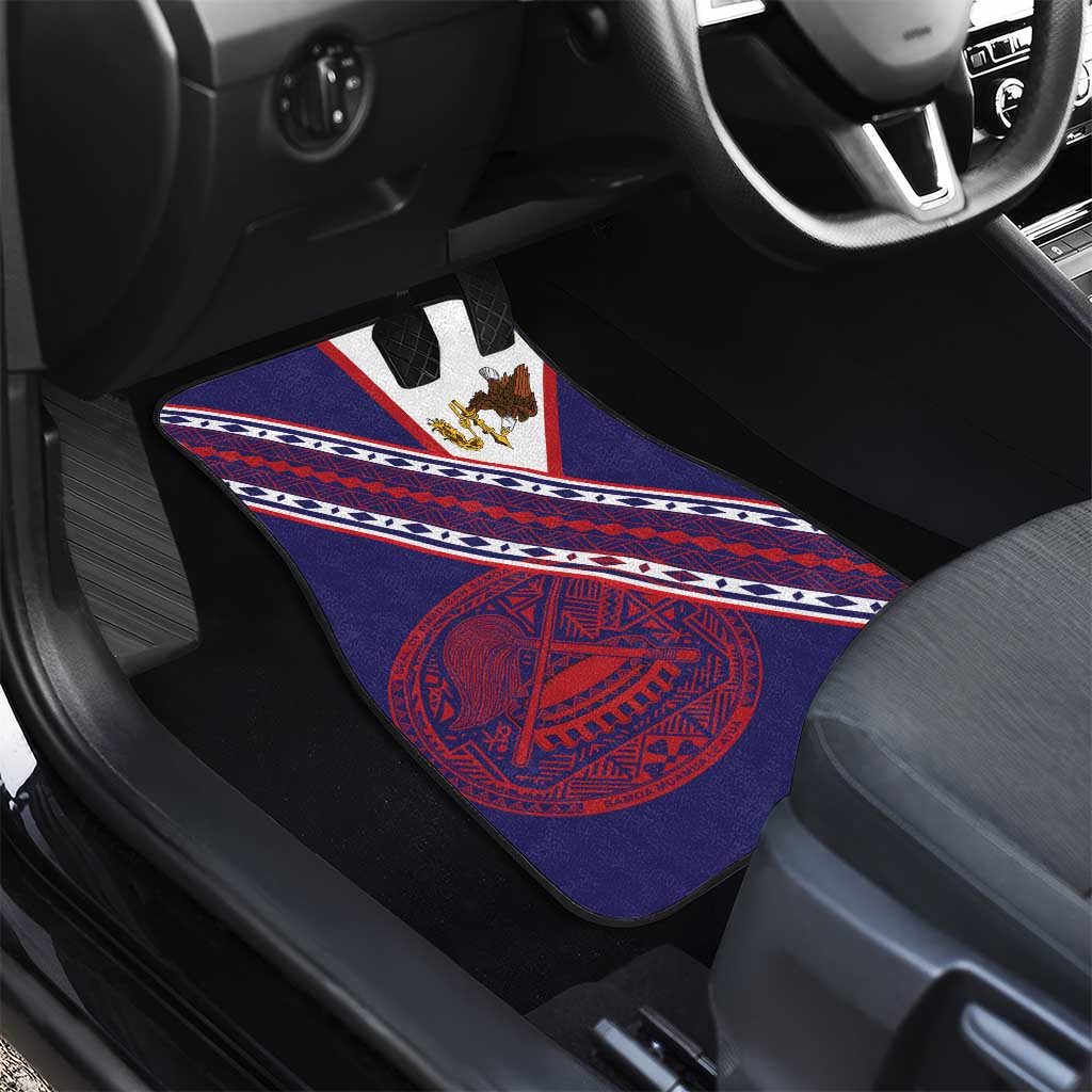 American Samoa Flag Day Car Mats Polynesian Tribal Tattoo Eagle Art LT19 - Polynesian Pride