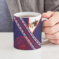 American Samoa Flag Day Ceramic Mug Polynesian Tribal Tattoo Eagle Art LT19 - Polynesian Pride