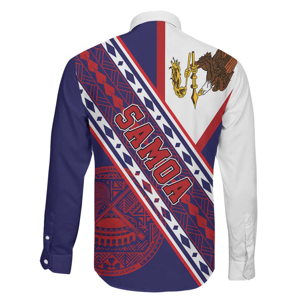 American Samoa Flag Day Family Matching Off Shoulder Short Dress and Hawaiian Shirt Polynesian Tribal Tattoo Eagle Art LT19 - Polynesian Pride