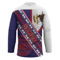 American Samoa Flag Day Hockey Jersey Polynesian Tribal Tattoo Eagle Art LT19 - Polynesian Pride