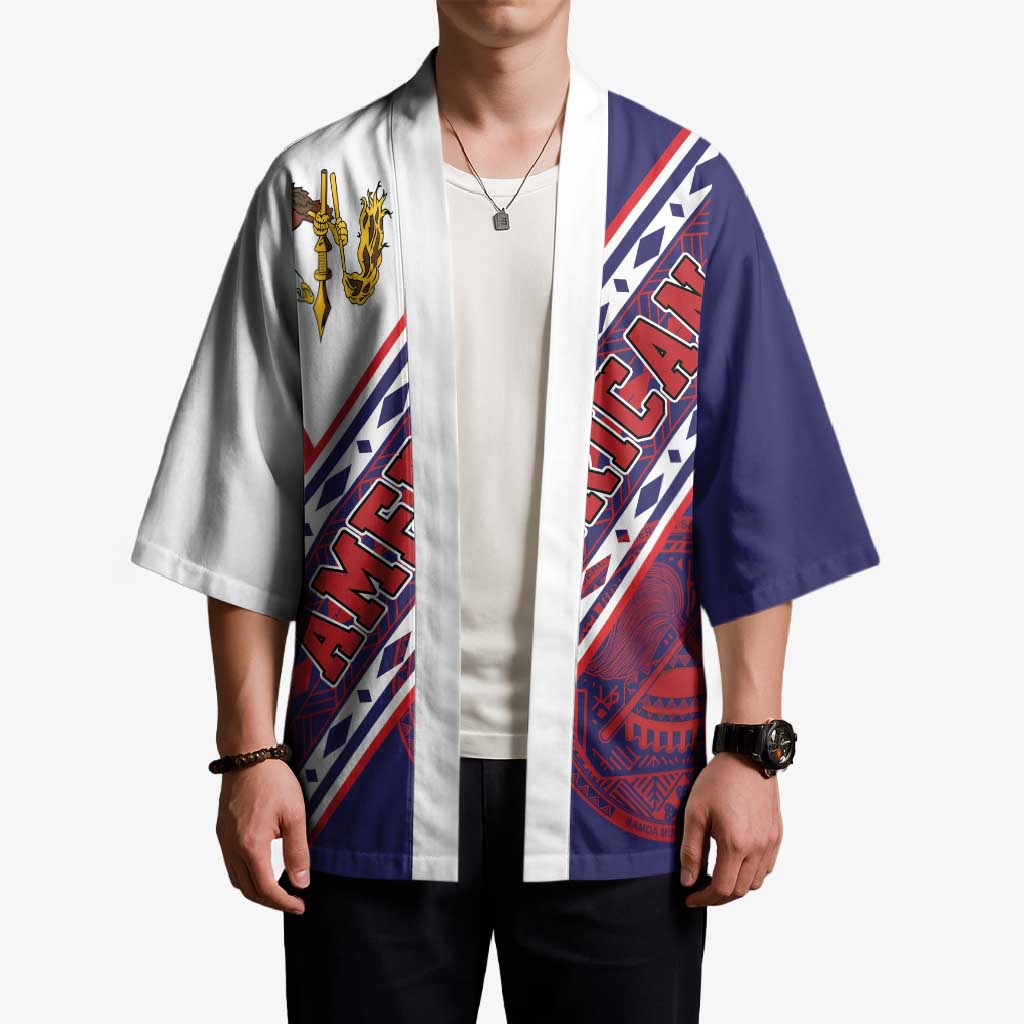American Samoa Flag Day Kimono Polynesian Tribal Tattoo Eagle Art LT19 - Polynesian Pride