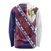 American Samoa Flag Day Long Sleeve Shirt Polynesian Tribal Tattoo Eagle Art LT19 - Polynesian Pride