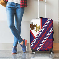 American Samoa Flag Day Luggage Cover Polynesian Tribal Tattoo Eagle Art LT19 - Polynesian Pride