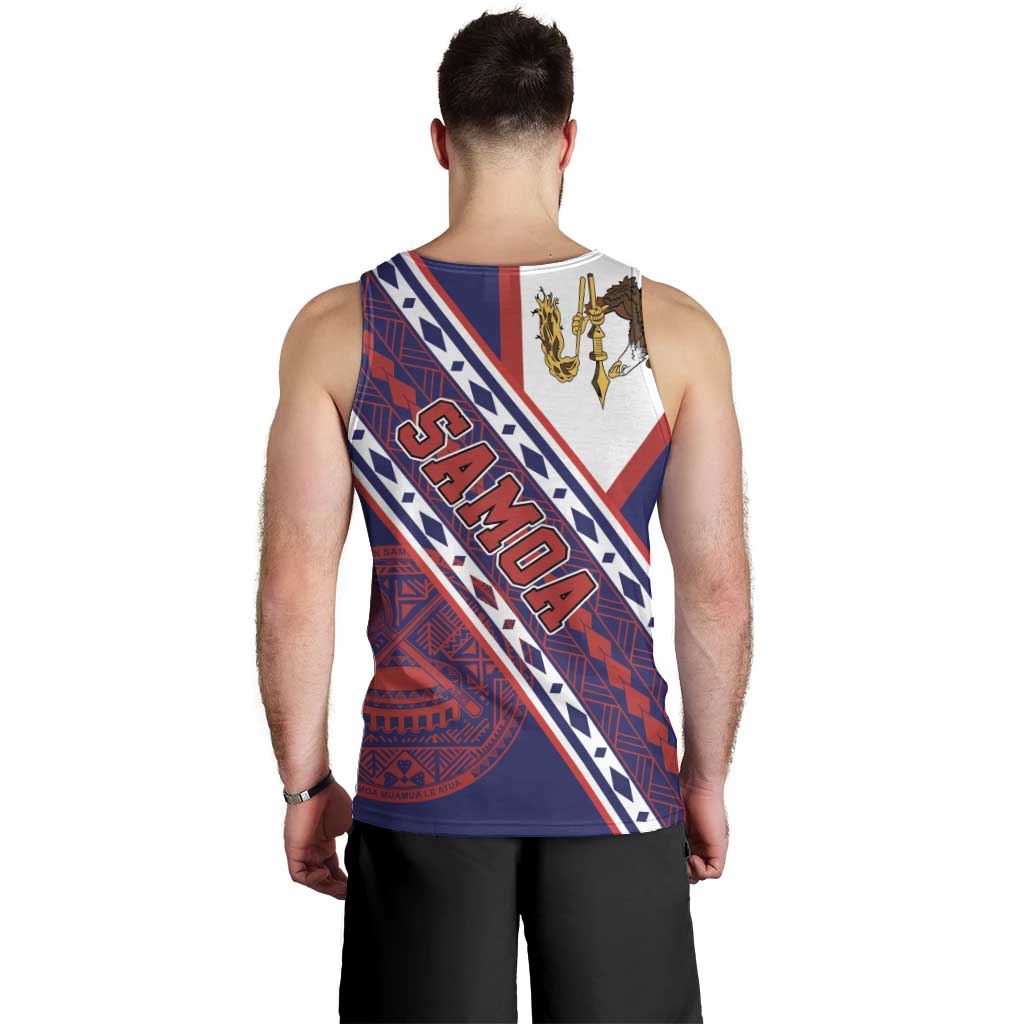 American Samoa Flag Day Men Tank Top Polynesian Tribal Tattoo Eagle Art LT19 - Polynesian Pride