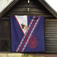 American Samoa Flag Day Quilt Polynesian Tribal Tattoo Eagle Art LT19 - Polynesian Pride