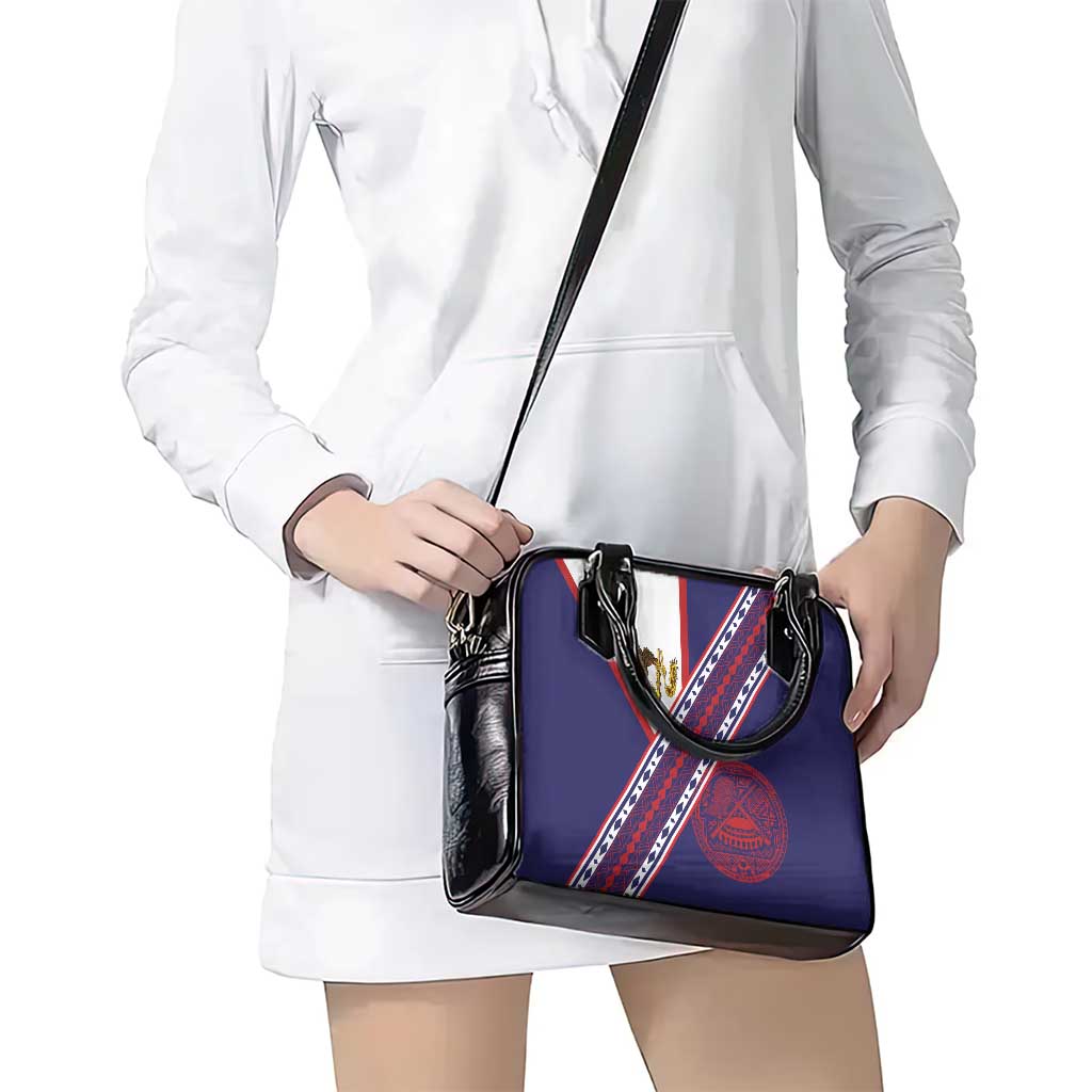 American Samoa Flag Day Shoulder Handbag Polynesian Tribal Tattoo Eagle Art LT19 - Polynesian Pride
