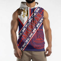 American Samoa Flag Day Sleeveless Hoodie Polynesian Tribal Tattoo Eagle Art LT19 - Polynesian Pride