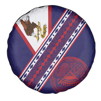 American Samoa Flag Day Spare Tire Cover Polynesian Tribal Tattoo Eagle Art LT19 - Polynesian Pride