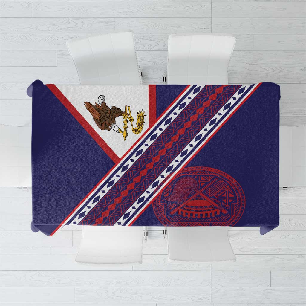 American Samoa Flag Day Tablecloth Polynesian Tribal Tattoo Eagle Art